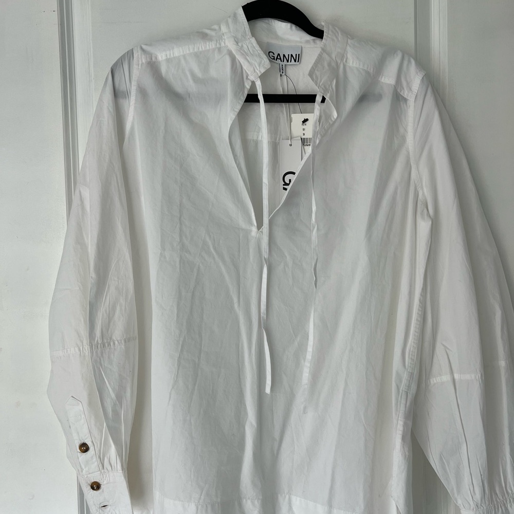 Ganni White Blouse